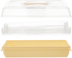 Taartcontainer Karpatka met schaal en handgreep 44 × 30 × 13 cm