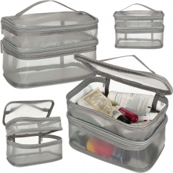 Grijze reiscosmetische tas