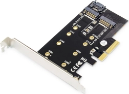 PCIe-adapter voor M.2 NGFF/NVMe SSD voor SATA en NVME