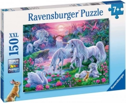 Ravensburger puzzel Eenhoorns in de gloed van de zonsondergang 150 stukjes