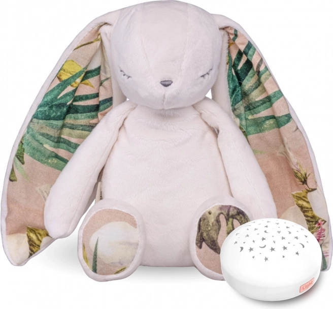 pluchen teddybeer Diddou met geluiden en sterrenprojector – ecru