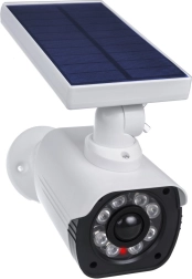 Zonne-energie dummy-beveiligingscamera met ledverlichting