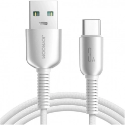 Joyroom USB-A naar USB-C kabel 3A, gevlochten, 1,2 m, grijs