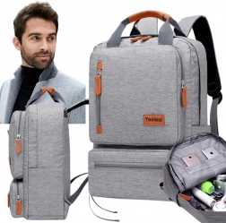 Studenten schoolrugzak lichtgrijs