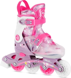 Verstelbare kinder-inlineskates NILS Fun Flipzy roze – XS (27-30)