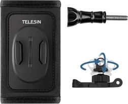 TELESIN rugzakhouder-set met 360° draaibare J‑haak voor actiecamera’s