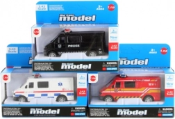 Metalen reddingsautootje met vrijloop