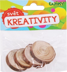 Houten schijfjes 3–4 cm, set van 4 stuks