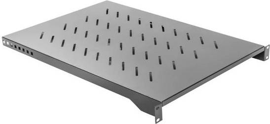 Plank voor 19" kast 1U, 1000 mm, 483 × 750 mm, zwart