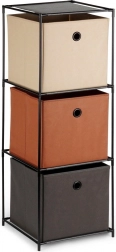Metalen rek met stoffen boxen 34,5 × 34,5 × 100 cm