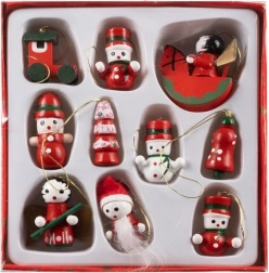 Houten Kerstversiering Set 10 st
