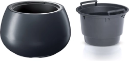 Bloempot met inzet HEOS 37 cm – antraciet