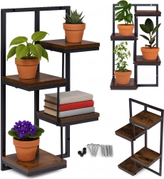 Hangend plankrek voor planten 4 niveaus loft ModernHome