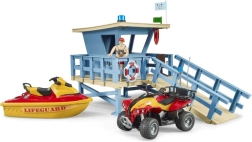 BRUDER kustwachttoren met quad, jetski en strandwacht