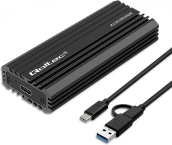 Qoltec behuizing voor M.2 SSD NVMe en SATA met USB‑C-aansluiting, capaciteit 2TB