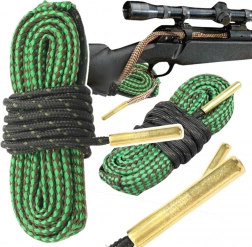 Reinigingskoord voor de loop met geïntegreerde messingborsteltjes 5.56/.223/.22