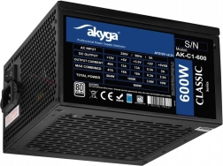 Akyga AK-C1-600 ATX-voeding 600 W Classic met 80 PLUS-certificering