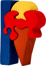 Fauna alfabet – letter I ijsje houten inlegpuzzel