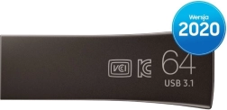 Flash Drive Samsung Bar Plus USB 3.1 64 GB titaangrijs
