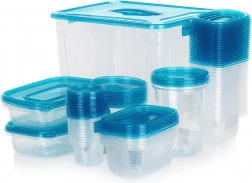 Set van 50 kunststof voedselbewaarbakjes met deksels