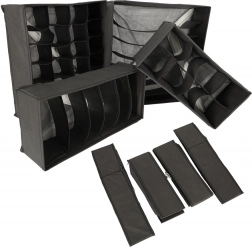 Set textielorganizers voor lades voor ondergoed en sokken, 4 stuks