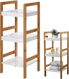 Bamboe badkamerrek, 3-laags, 30 × 30 × 72 cm