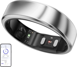 Slimme ring RingConn Gen 2 Air, maat 11, zilveren galaxie