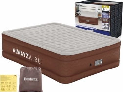 Dubbelwandig opblaasbaar bed BESTWAY ALWAYZAIRE Fortech met geïntegreerde elektrische pomp, 203 × 152 × 51 cm
