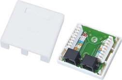 Wandcontactdoos UTP cat. 6, 2x RJ45