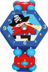 Bino houten horloge Piraat blauw