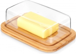 Bamboe botervloot met transparant deksel