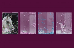 Glitter hoesje voor A5-schrift