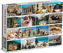 Galison puzzel katten op vakantie 1500 stukjes