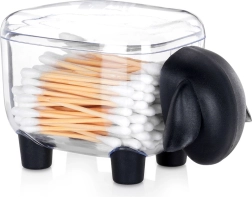 Houder voor wattenstaafjes en cosmetische wattenschijfjes in de vorm van een schaap, 13 cm
