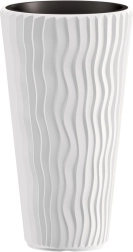 Bloempot Prosperplast Sandy Slim wit 30 cm