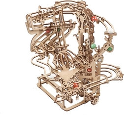 Houten mechanische knikkerbaan UGEARS met kettingaandrijving – 3D-puzzel