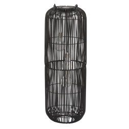 Zwarte solar lantaarn 62 cm