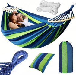 Braziliaans tweepersoons hangmat met kussen