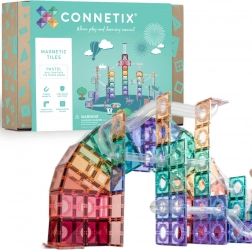 Connetix Pastel Ball Run set magnetische bouwstenen 106 stuks met knikkerbaan