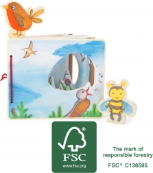 Houten prentenboek met bijtje SMALL FOOT