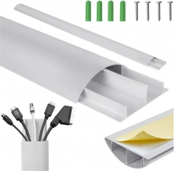 Set afdeklijsten voor kabels zilverkleurig aluminium