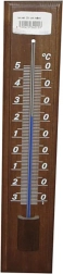 Buitenthermometer houten gebeitst 32 cm