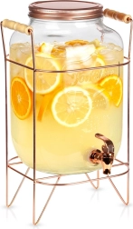 Glazen drankdispenser met kraantje en standaard 8 l