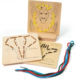 Bigjigs Toys rijgen volgens getallen – wilde dieren