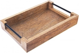 Houten serveerschaal van mangohout 30,5 × 20,5 × 6 cm