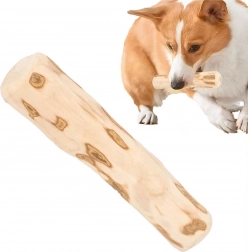 Natuurlijke houten kauwstok voor honden 14 × 2 cm
