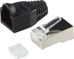RJ45 CAT.6 connectoren met bescherming, zwart