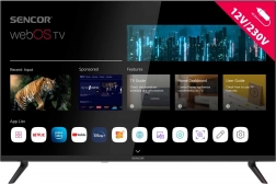 Sencor 32" HD Ready webOS‑televisie met 12V‑voeding