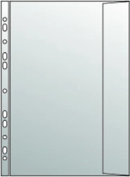 Transparante B4-hoes met klep en europerforatie, 120 micron