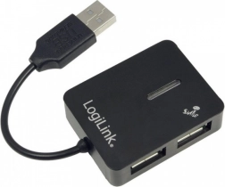 LogiLink USB-hub 4-poorts USB 2.0 zwart